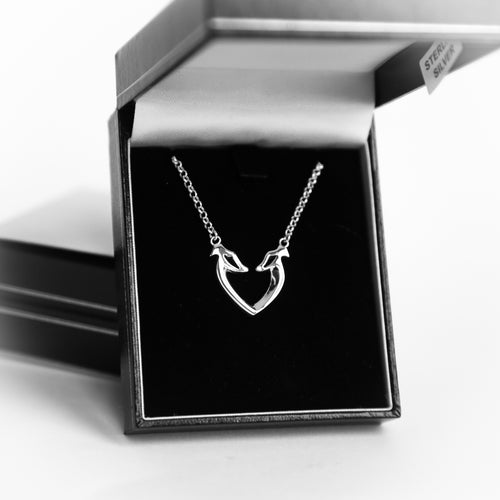 Sterling Silver Sighthound Heart Pendant