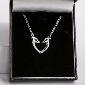 Sterling Silver Sighthound Heart Pendant