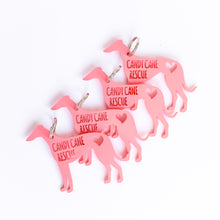 Load image into Gallery viewer, Greyhound Keyring for Candy Cane Rescue