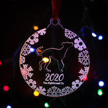 Load image into Gallery viewer, &#39;White Christmas&#39; Sighthound Ornament 2020