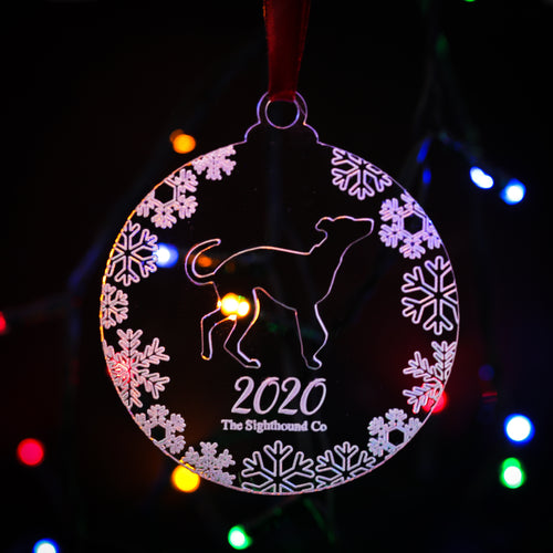 'White Christmas' Sighthound Ornament 2020