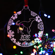 Load image into Gallery viewer, &#39;White Christmas&#39; Sighthound Ornament 2020