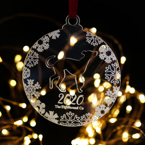 'White Christmas' Sighthound Ornament 2020