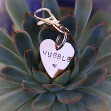 Load image into Gallery viewer, Rose Gold Hand-stamped Heart ID Tag