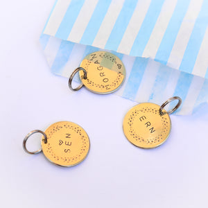 Gold Coin Personalised ID Tag