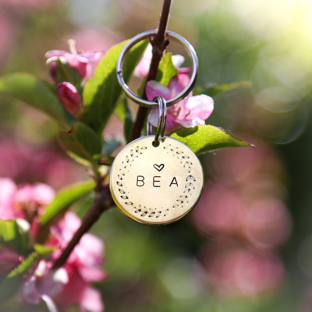 Gold Coin Personalised ID Tag